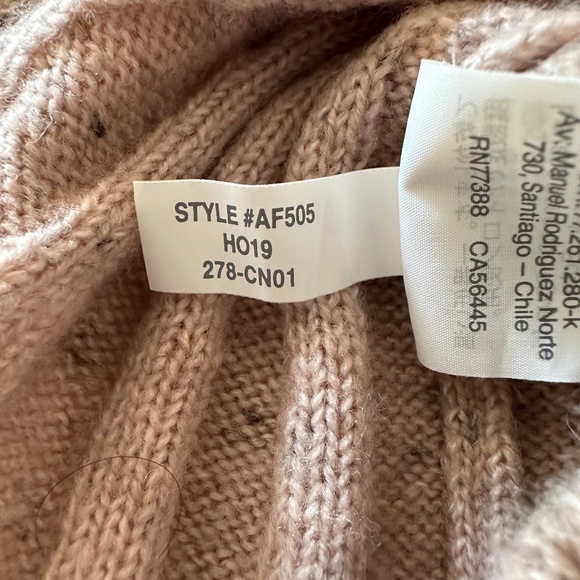NWT Madewell Donegal Evercrest Turtleneck Sweater in Coziest Yarn Pink Blush XS - Picture 4 of 5